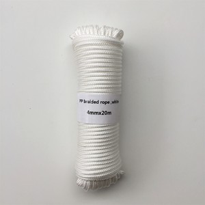 White 4mmx20m Strength braided Polypropylene rope PP hang tag clothes line home decoration garden accessories camping rope