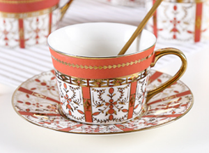 European Style Bone China Coffee Cup and English Gilt Edge Coffee Cup Set - Product Image 4