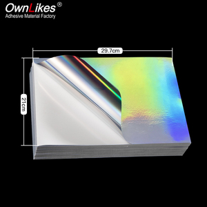 A4 Holographic Glossy Inkjet <strong>Printable</strong> Sticker Paper <strong>Adhesive</strong> Holography Photo Sticker <strong>Roll</strong> for Inkjet Printer - Product Image 1
