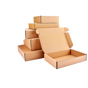 Boîte de papier kraft en forme d'avion extra dur petit emballage express en carton ondulé pour bijoux cosmétiques vêtements-vente en gros - Product Image 1