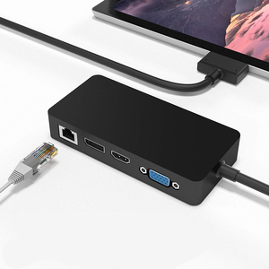 HUB USB 3,0 a VGA DP RJ45 universal SD TF tarjeta Micro USB3.0 puertos portátil estación de acoplamiento para surface pro - Product Image 1