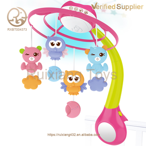 Remote-Controlled Plastic <span class=keywords><strong>Baby</strong></span> Crib Mobile com Projeção & Music Rotating Bell Bed Toy para Meninos Brinquedo Musical em Embalagem Caixa - Product Image 2