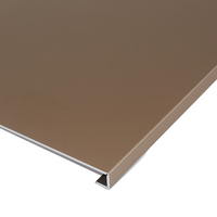Tôle d'aluminium anodisé sablé or champagne et or rose pour murs intérieurs de luxe, ascenseurs, cosmétiques, vente au détail, plafonds AA15 1060