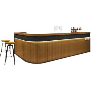Barra de <span class=keywords><strong>Bar</strong></span> Redonda de Estilo Industrial Retro, Diseño de Estación de Cócteles, Mostrador de Esquina para Restaurante, Hotel, <span class=keywords><strong>Bar</strong></span>, Tienda de Té con Leche - Product Image 5
