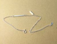 Bracelet à maillons en argent sterling 925 FY-SL146, simple, géométrique, à un caractère, mode coréenne, pour femmes, rhodié, or 18 carats