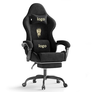 Chaises de jeu d'ordinateur confortables bleues chaise de <span class=keywords><strong>bureau</strong></span> ergonomique PC <span class=keywords><strong>Gamer</strong></span> chaises de massage de jeu vidéo en tissu avec <span class=keywords><strong>repose</strong></span>-pieds - Product Image 3