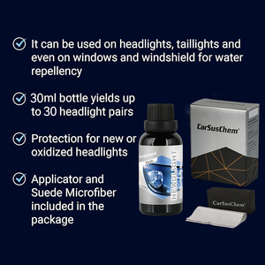 Xe xe đèn pha phục hồi bảo vệ ngăn chặn Đèn pha chuyển màu vàng bóng cao kỵ nước chi tiết Nano Lớp phủ gốm - Product Image 3