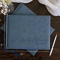 Livre d'or de mariage en cuir gaufré personnalisable, journal de souvenirs à couverture rigide pour la réception de mariage