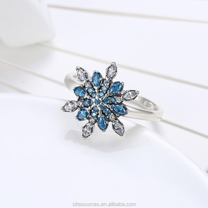 925 Sterling Silver <strong>Snow</strong> Globe <strong>Ring</strong> <strong>Snow</strong> <strong>Flake</strong> Napkin <strong>Ring</strong> Blue Sapphire <strong>Rings</strong> - Product Image 4