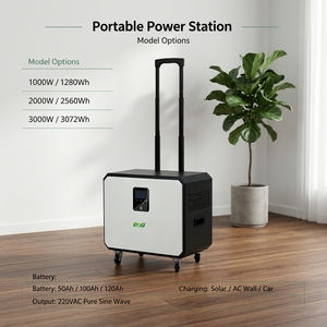 Générateur solaire portable OEM sur chariot avec batterie au lithium 2000W 2560WH et contrôleur MPPT pour le camping, les activités de plein air et les marchés - Product Image 1