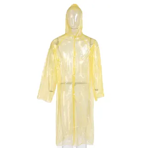 Long Cover Travel Portable Outdoor clothing Rainproof Customized Waterproof Disposable PE Plastic Wholesale Raincoat
