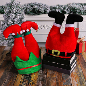 Gambe da Elfo Natalizie Creative, Gambe di Babbo Natale, Cappello per Feste per Bambini con Colore Personalizzabile - Decorazioni Originali per Eventi e Feste - Product Image 6