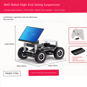 Telaio Robotico WD AI con Interazione Multimodale, Sospensioni Indipendenti a Quattro Ruote, Telecamera di Profondità, Motore ad Alte Prestazioni, ROS2 - Product Image 2