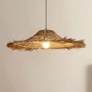 Wabi Sabi Style Pendant <b>Light</b> 50 60 70 80 Cm Diameter Round Led E27 Bulb For Living Room <b>Dining</b> Tea Room Zen Decor - Product Image 1