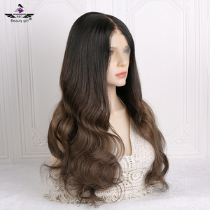 Ordina Ora, Pronta per la Spedizione: Parrucca Frontale in Pizzo 13x6 con Capelli Lunghi Veri, Nodi Sbiancati, Ombré Marrone Rossastro, per Donne - Product Image 4