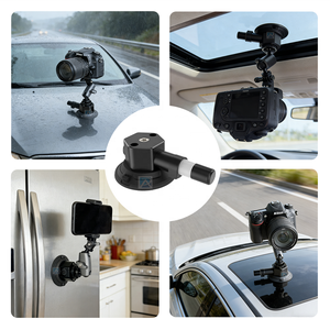 Support de caméra d'<span class=keywords><strong>action</strong></span> pour moto, ventouse robuste de 3 pouces avec pompe manuelle pour pare-brise et casque - Product Image 5