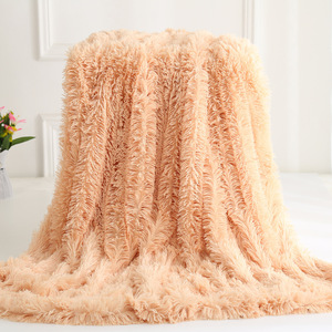 L'usine vend automne <span class=keywords><strong>et</strong></span> hiver en peluche canapé couverture lit couleur unie double face polaire couverture - Product Image 3