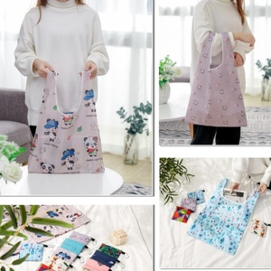 Bolsa de Compras Plegable Reutilizable con Logotipo Personalizado al por Mayor, Bolsa de Almacenamiento Portátil Cuadrada Plegable de Tela Oxford Hecha de Poliéster - Product Image 3