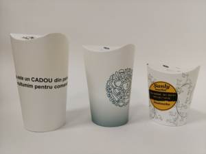 Gobelet à café jetable biodégradable en papier enduit, pliable et robuste, 8/12 oz, avec logo personnalisé - Product Image 5