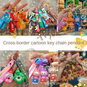 Porte-clés en PVC Animal exotique drôle abstrait bâton en bois personne requin pendentif porte-clés - Product Image 3