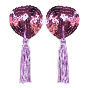 Adesivi per capezzoli con nappe di paillettes Sexy petali per il seno delle donne Sexy copri reggiseno invisibile accessori <span class=keywords><strong>erotici</strong></span> intimi SM giocattolo del sesso per le donne - Product Image 1