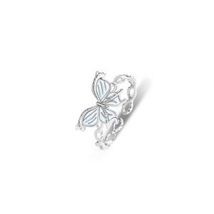 Anillos De Pareja Silver Plated Luminous Butterfly <b>Couple</b> <b>Rings</b> Glow in Dark Luminous Band Adjustable Open <b>Ring</b> Wedding Jewelry - Product Image 4