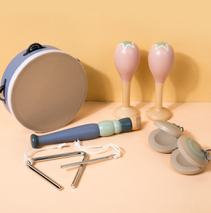 Giáo Dục Sớm cho trẻ em Bộ nhạc cụ gõ bằng gỗ búa cát chuông trống lắc chuông soundboard Câu Đố âm nhạc Đồ chơi - Product Image 5