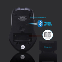 Mouse Nirkabel Ergonomis 6D BT 3.0 untuk Tangan Besar 1600DPI