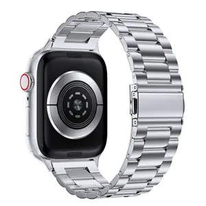 Cinturino originale in acciaio inossidabile per la serie di orologi Apple 9 8 7 6 5 4 SE per bracciale in metallo di lusso cinturino da polso 42mm 38mm 44mm 49mm