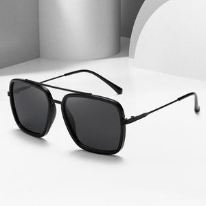 Nouvelles lunettes de soleil métalliques irrégulières unisexes, verres polarisés TAC UV400, monture en métal TR couleur or, type 3, pare-soleil - Product Image 3