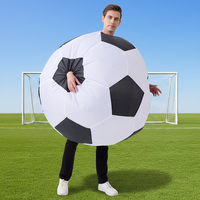 Costume de football gonflable pour adulte, convient aux personnes de 1,5 à 2 m de taille, idéal pour Noël, le cosplay, les fêtes, les spectacles sur scène et les bals masqués