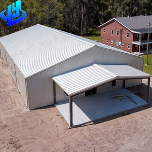 Металлический коммерческий здание-трансформер для розничной торговли и обслуживания с навесом, быстровозводимое, из стальных конструкций, с панелями R-типа - Product Image 1