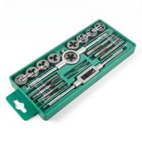 Jeu de tarauds et filières 12/21/40 pièces avec coffret de rangement, jeu de tarauds et filières métriques et impériales en acier pour roulements, kit d'outils de coupe de filetage métrique