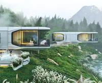 Cabine futuriste en forme de capsule spatiale fabriquée en Chine, maison préfabriquée modulaire pour hôtel, maison d'hôtes, bureau et usage commercial