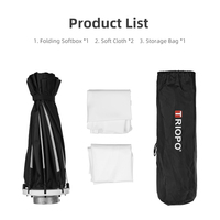 Triopo Soft Box K55 55cm 65cm 90cm 120cm Parapluie Octogonal Portable avec Monture Bowens pour Extérieur, Softbox avec Sac pour Éclairage de Studio