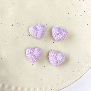 Tissage en forme de coeur acrylique perles irrégulières bricolage téléphone portable chaîne sac suspendus accessoires matériaux trou droit perles en vrac - Product Image 5