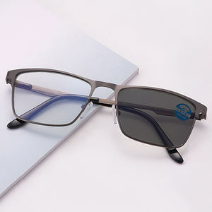 Lunettes Demi-Monture Rétro Unisexes, Monture Optique Photochromique, Lunettes de Lecture pour Hommes et Femmes - Product Image 1