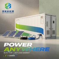 Système de stockage d'énergie solaire et éolienne hybride conteneurisé LiFePO4 BESS 1-5MWh avec refroidissement liquide et communication RS485, modèle BOX-E001