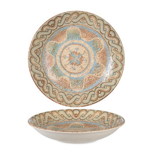 Plato Hondo Celest Ø 25 cm, Porcelana Fina Premium con Impresión Digital, Porcelana Rinart - Product Image 1