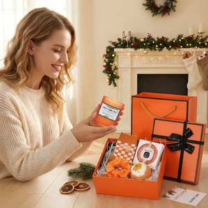 Lunaire - Set de <span class=keywords><strong>Regalo</strong></span> de Cuidado Personal Naranja de 6 Piezas con Bolsa y Caja de <span class=keywords><strong>Regalo</strong></span> - <span class=keywords><strong>Kit</strong></span> de Spa para Mujer, Paquete de Relajación con Taza y Vela - Product Image 2