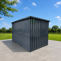 Conteneur de stockage modulaire en acier robuste, unité de stockage à plat avec porte enroulable pour usage commercial