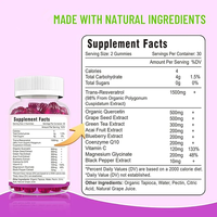 Oazvita 99% Gommes au resvératrol OEM/ODM Marque privée Vegan & Halal Fourniture en usine Supplément de soins de santé pour adultes