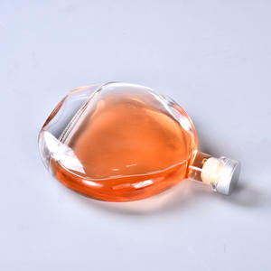 Vente en gros <span class=keywords><strong>petite</strong></span> bouche ronde plate forme liqueur Rhum Tequila Rakija Mezcal Vodka Gin récipient pour boisson alcoolisée <span class=keywords><strong>bouteille</strong></span> en verre - Product Image 3