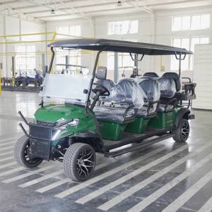 Voiture de golf verte à 8 places avec certification CE, <span class=keywords><strong>batterie</strong></span> au lithium 72V, longue autonomie - Product Image 1