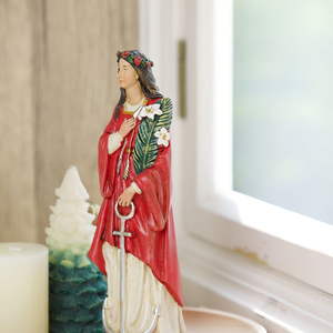 Statues religieuses catholiques en résine, vente en gros d'usine, images <span class=keywords><strong>de</strong></span> famille, <span class=keywords><strong>figurine</strong></span> catholique, support <span class=keywords><strong>de</strong></span> 8 pouces, Sainte Philomène - Product Image 4