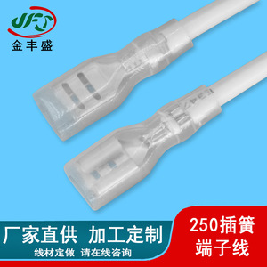 Sterilizer Wiring 6.3mm Transparent Sheathed Wire 250mm Spring Loaded Terminal Wire Fire Retardant Connection Cable - Product Image 3