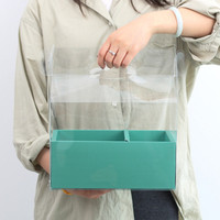 Boîte cadeau transparente en PVC Tondo pour fête, bouquet de fleurs, sac à main, pot de fleurs transparent, sacs de transport pour gâteaux