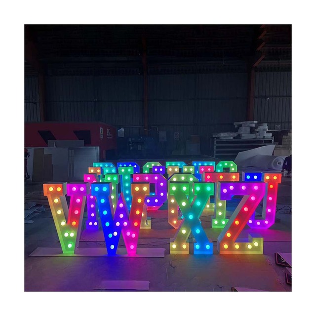 Manufacturer Customized RGB 4ft Marquee Letters Color Changing Marquee Letters Wedding Decoration