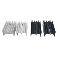 Dissipateur thermique triode 20*15*10MM en alliage d'aluminium TO-220, extrusion personnalisée, couleur sur mesure, radiateur de transistor, découpe et pliage Al 6063