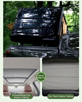 Палатка на крышу автомобиля Private Label с жестким корпусом, цвет хаки, с черным тентом от дождя, для кемпинга на пикапе, с лестницей